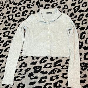 Brandy Melville ribbed button up top